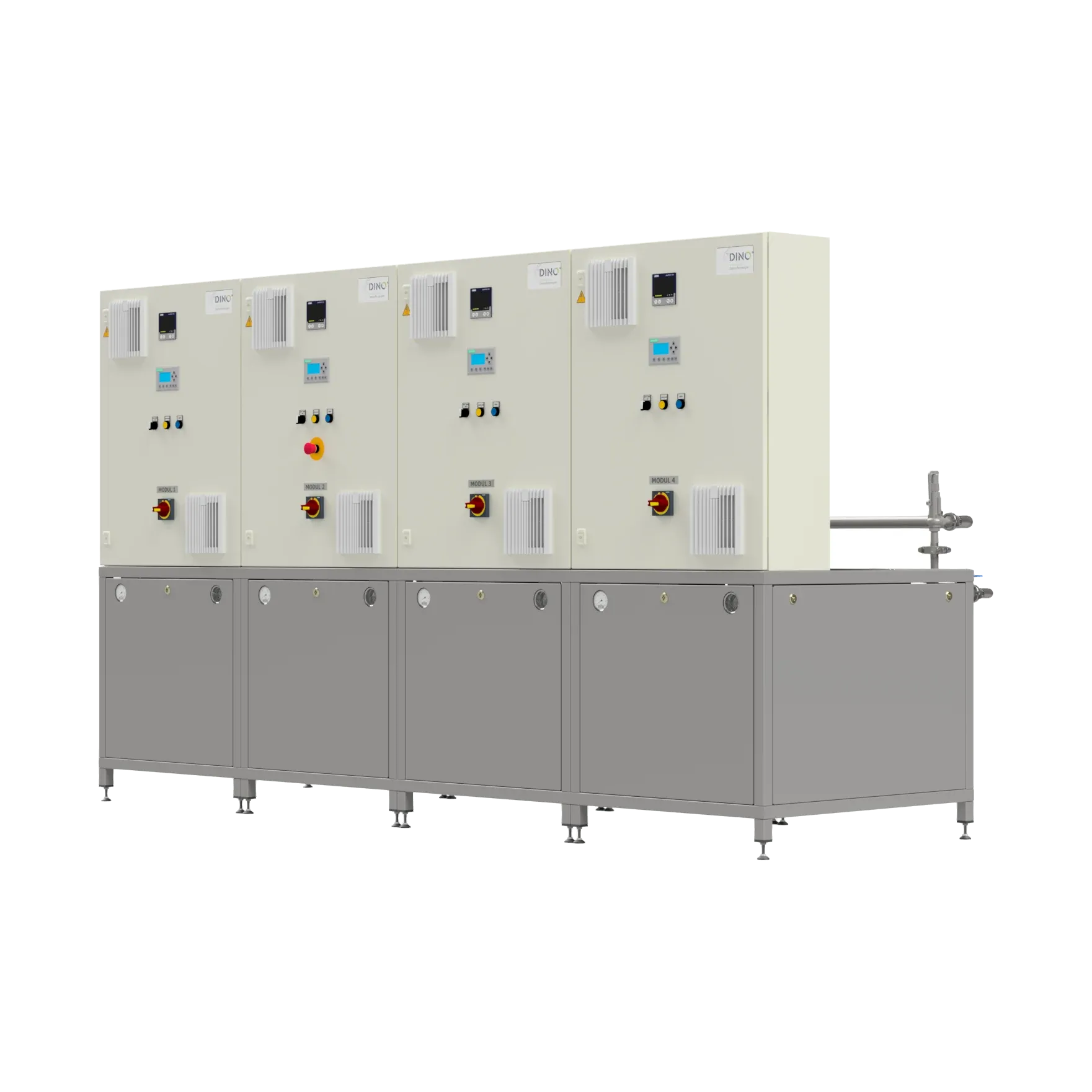 DINO Dampferzeuger CDS-QU-H – Front-/Seitenansicht (3D-Render)