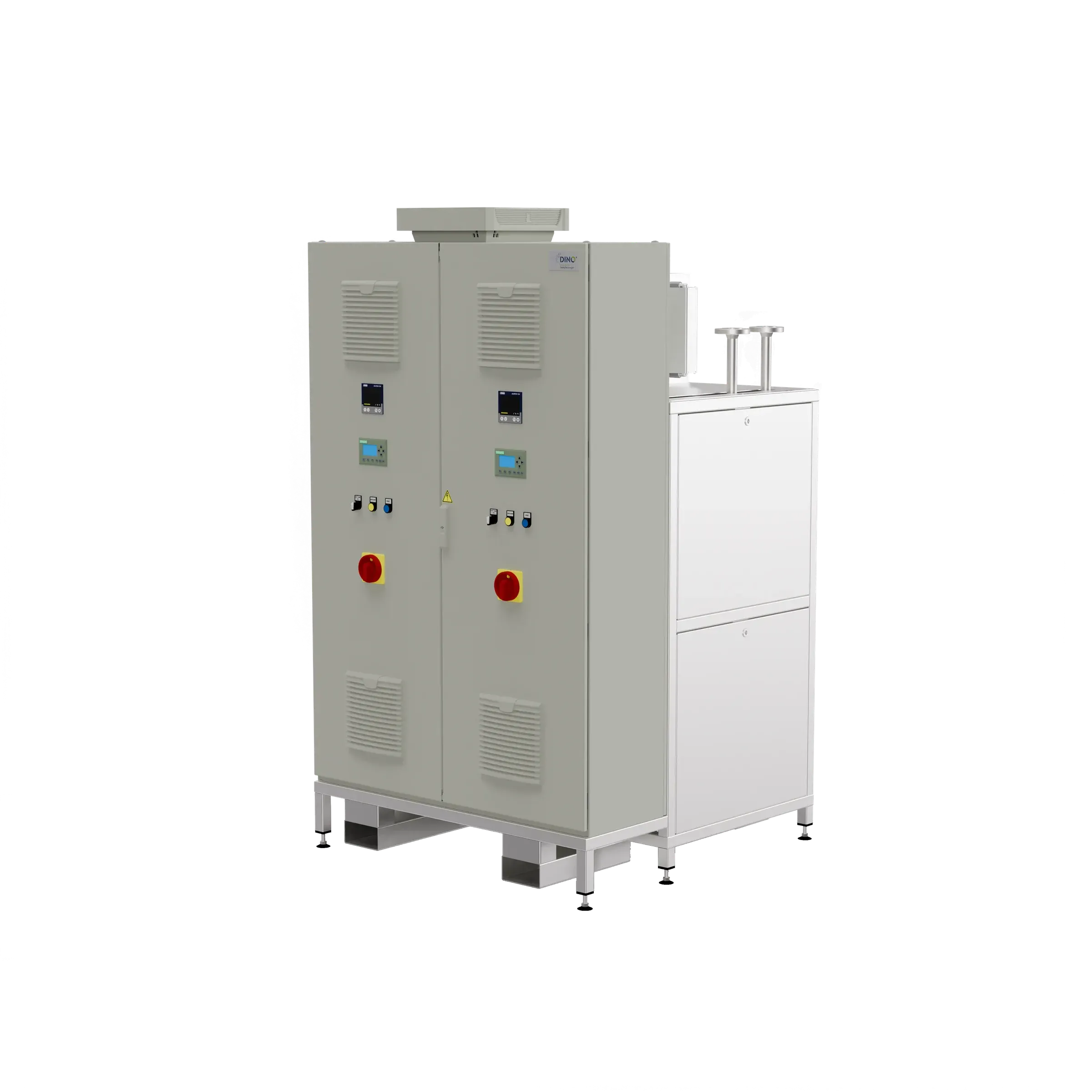 DINO Dampferzeuger CDK-DU-V – Front/side view (3D render)