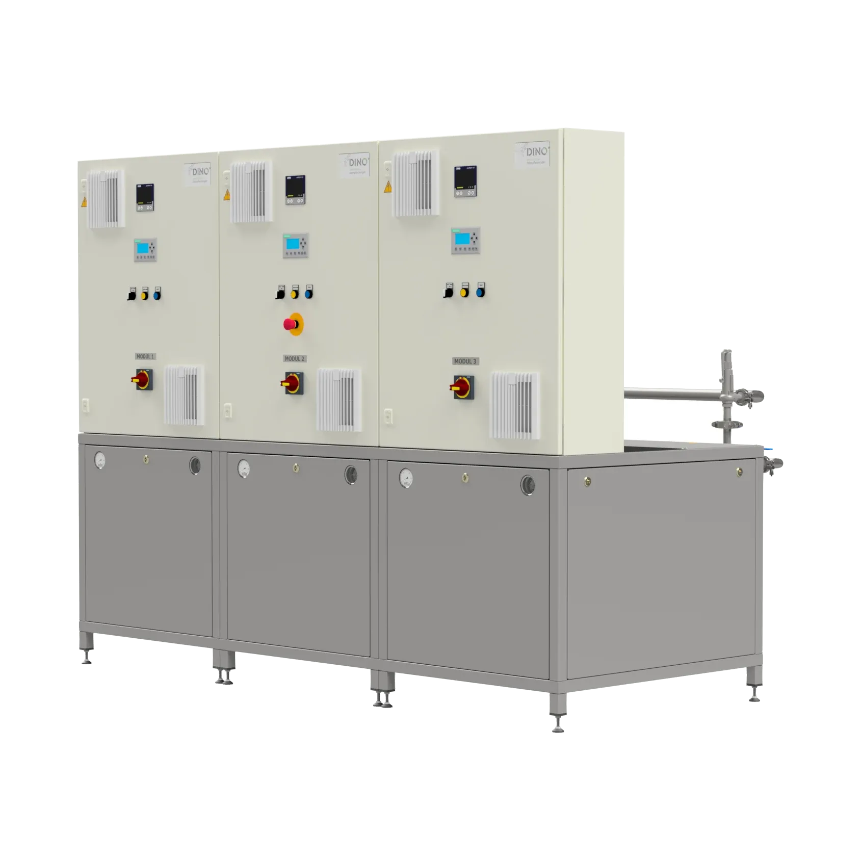 DINO Dampferzeuger CDS-DR-H – Front-/Seitenansicht (3D-Render)