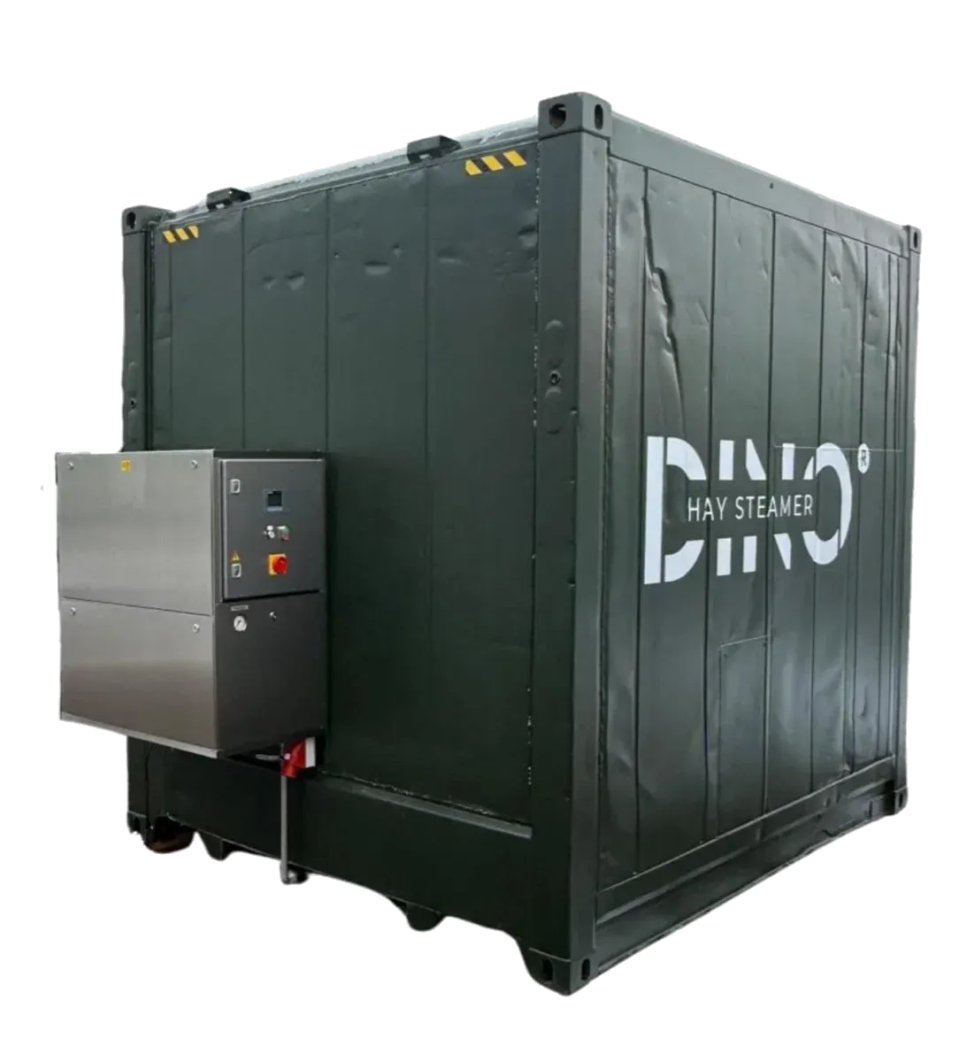 DINO HAY STEAMER, Container mit Bedienung und isolierter Verkleidungshaube