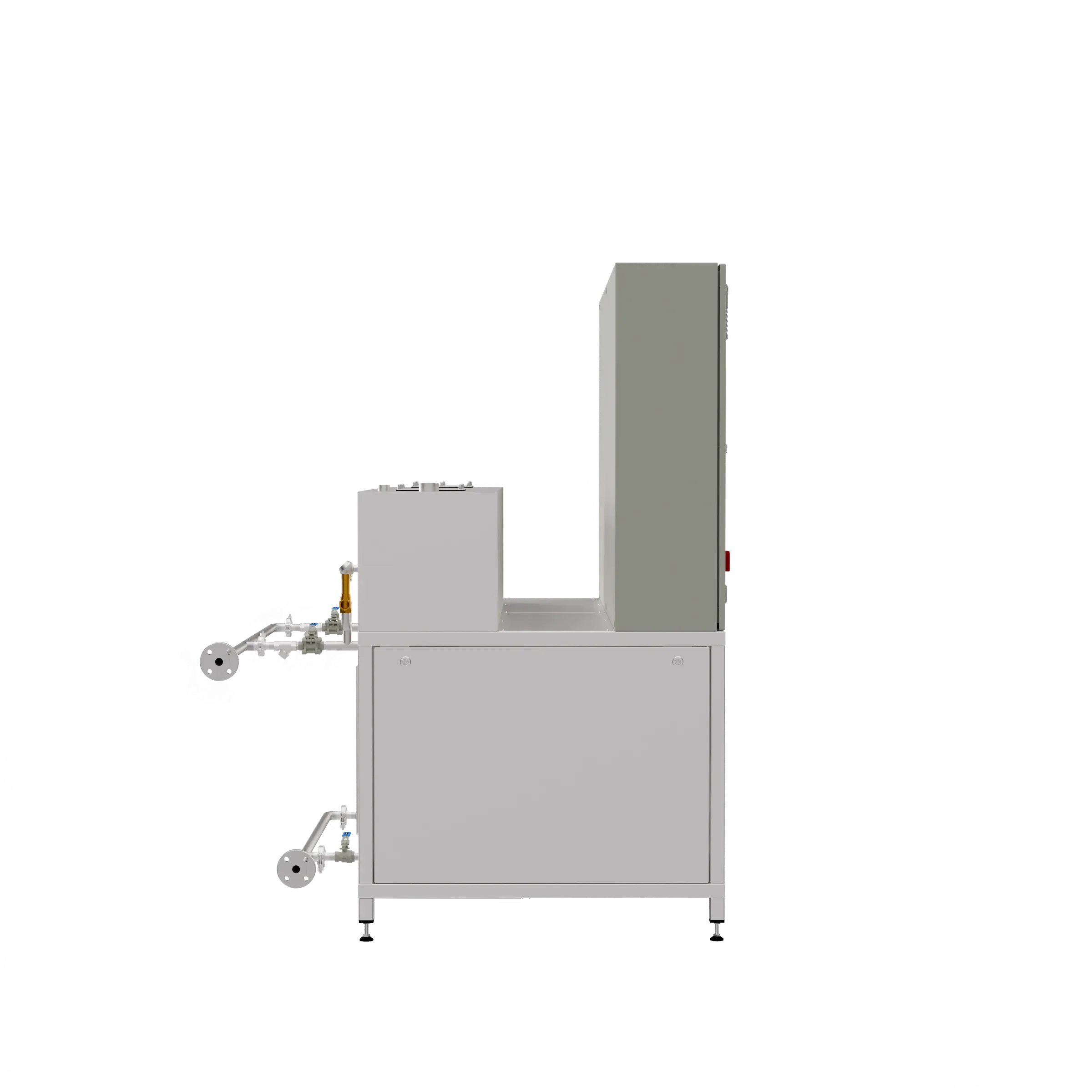 DINO Dampferzeuger CDK-QU-H – Linke Seitenansicht (3D-Render)