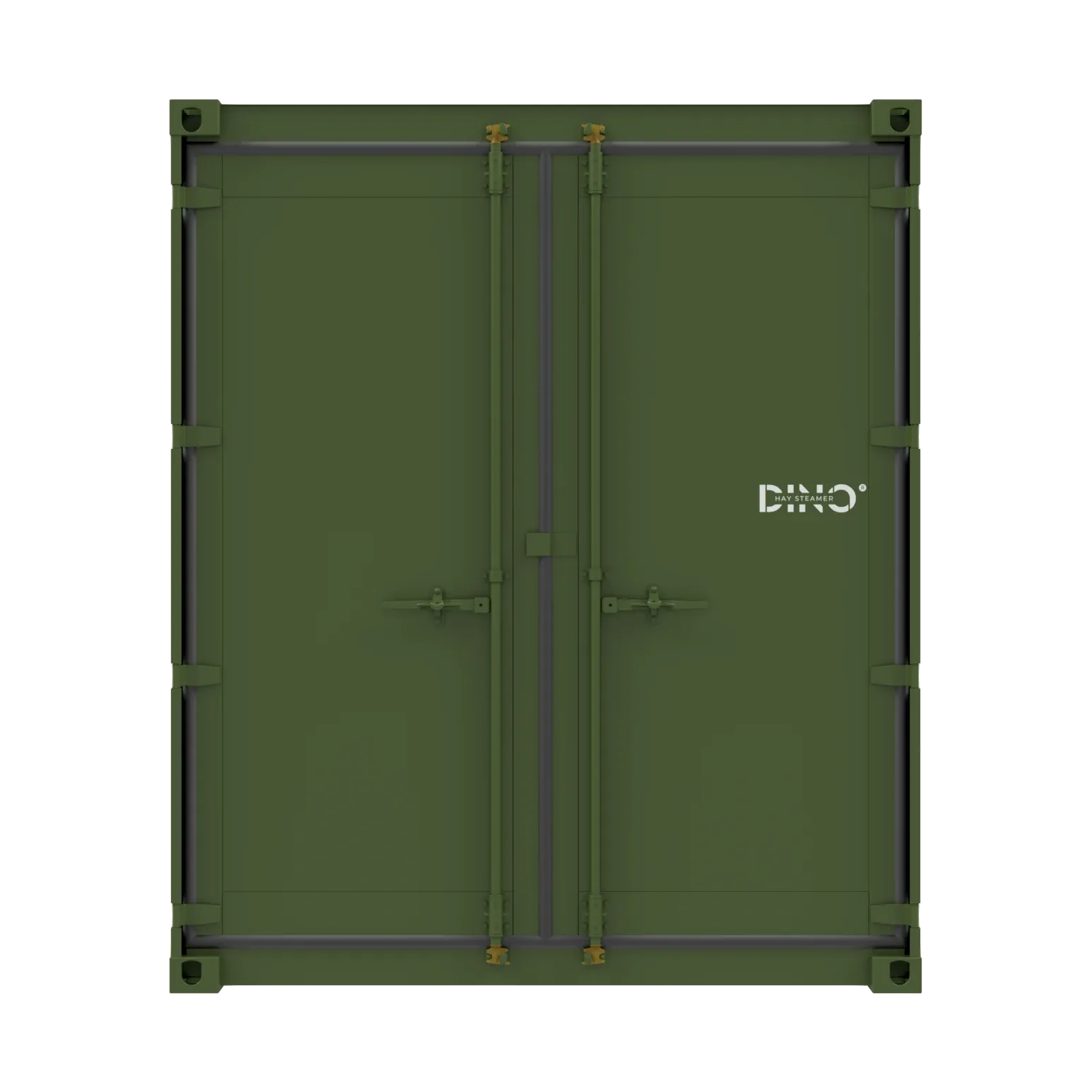 DINO HAY STEAMER – Front view with doors (3D render)