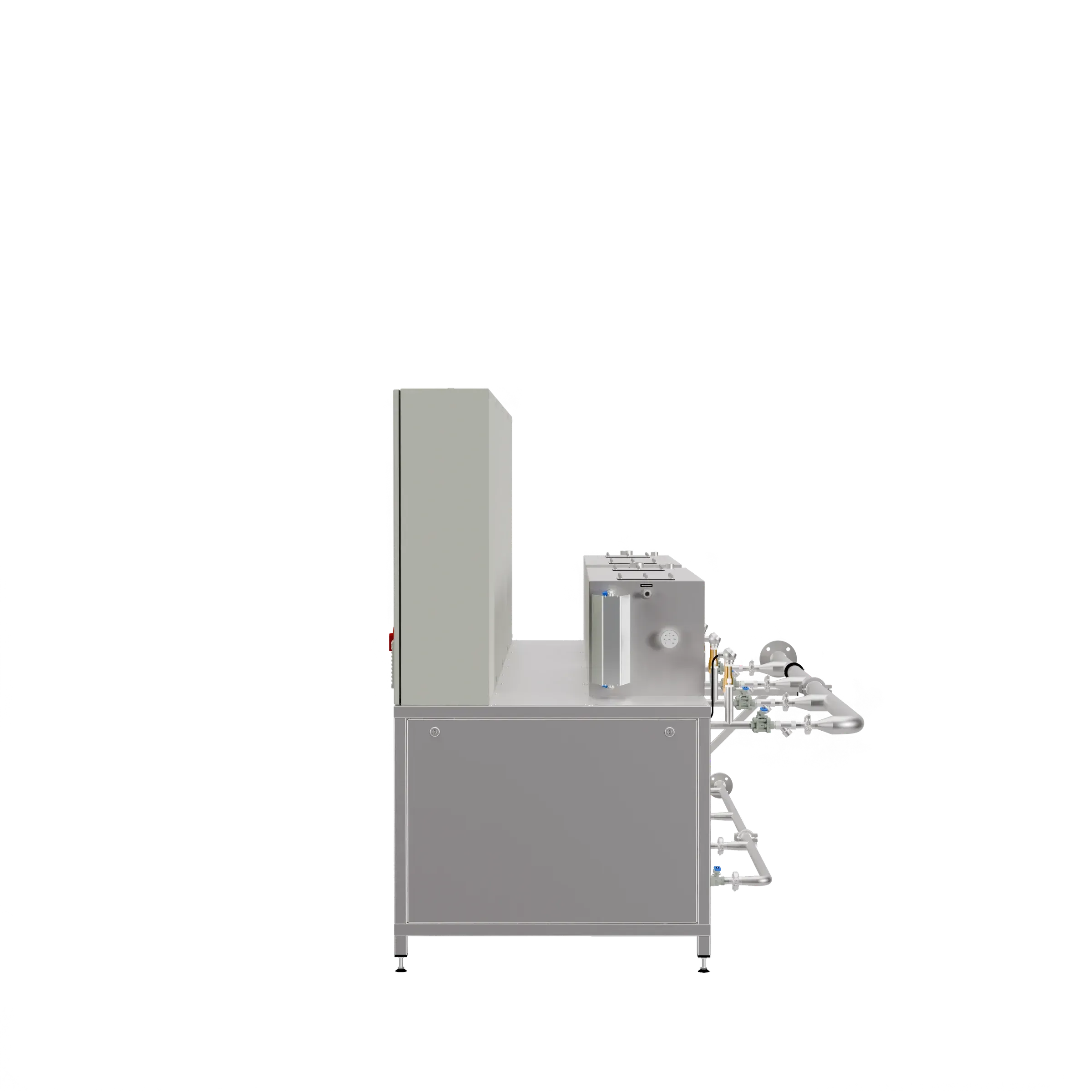 DINO Dampferzeuger CDK-QU-H – Rechte Seitenansicht (3D-Render)