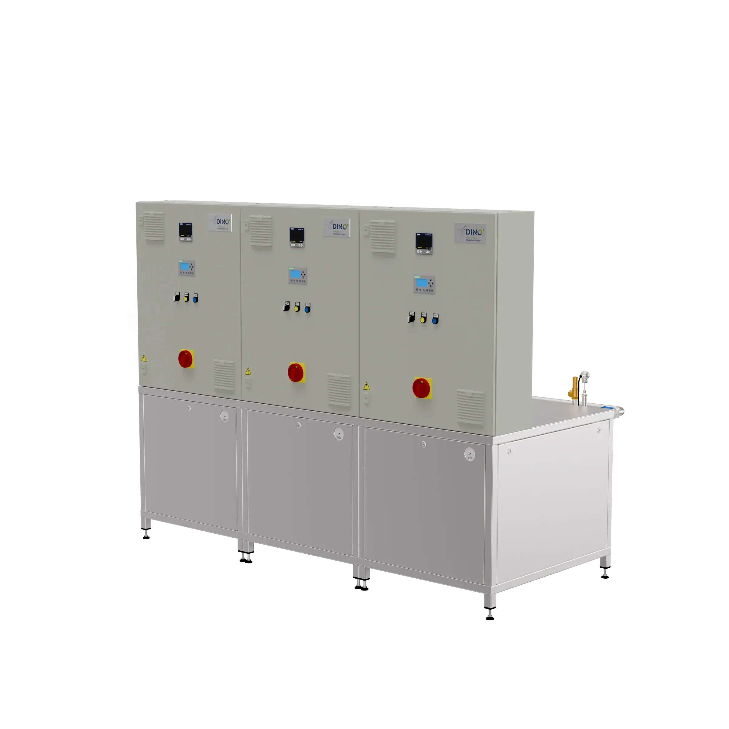 DINO Dampferzeuger CDK-DR-H – Front-/Seitenansicht (3D-Render)